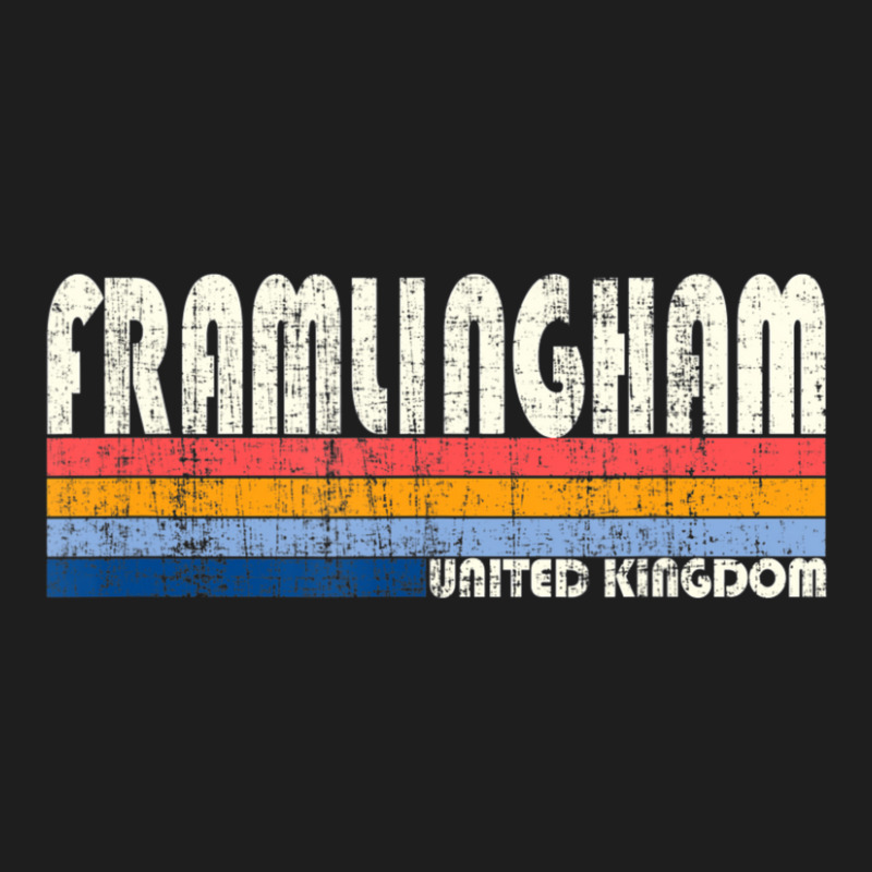 Retro Vintage 70s 80s Style Framlingham, United Kingdom Classic T-shirt by hongquangd | Artistshot