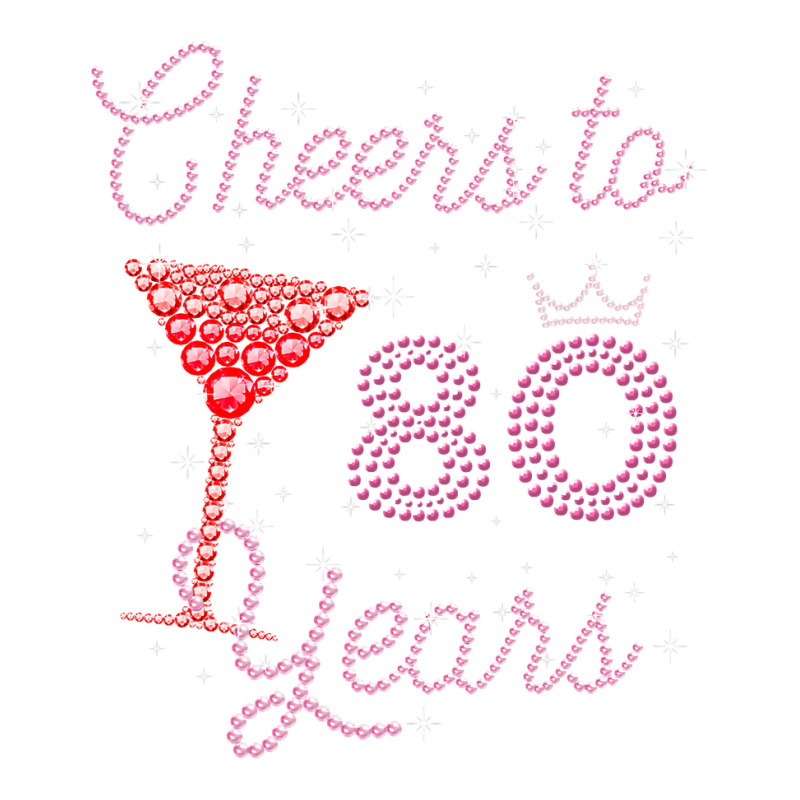 Cheers To 80 Years 80th Birthday 80 Years Old Bday V-neck Tee | Artistshot