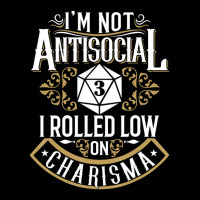 Trending Not Antisocial, Rolled Low Charisma Funny Rpg Loves Dragons Toddler 3/4 Sleeve Tee | Artistshot