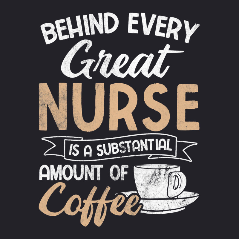 Behind Every Great Nurse Substantial Coffee Rn Nurse Unisex Sherpa-Lined Denim Jacket by Rhonda | Artistshot