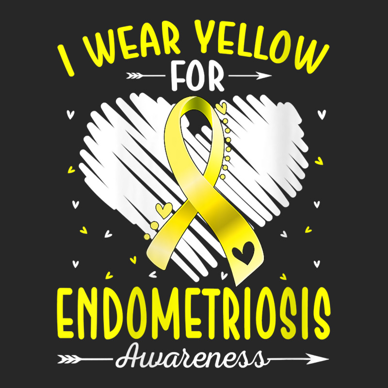 Womens I Wear Yellow For Endometriosis Awareness Ribbon Heart V Neck T Women's Pajamas Set by meritzjla | Artistshot