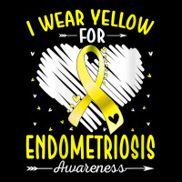 Womens I Wear Yellow For Endometriosis Awareness Ribbon Heart V Neck T Maternity Scoop Neck T-shirt | Artistshot