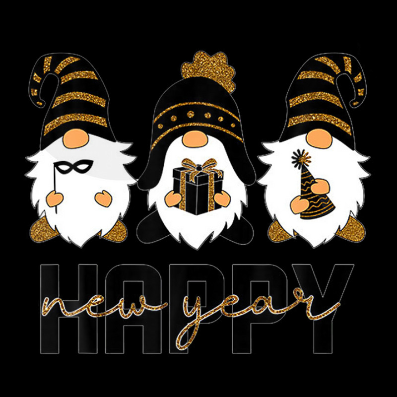 Black And Gold Holiday Gnomes Funny New Year 2023 Graphic T-shirt | Artistshot