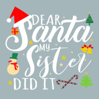 Dear Santa My Sister Did It Funny Santa Christmas Xmas Unisex Sherpa-lined Denim Jacket | Artistshot