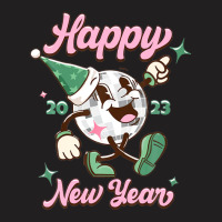 Happy Mirror Ball Happy New Year 2023 Retro Disco Holiday T-shirt | Artistshot