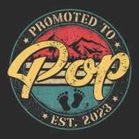 Mens Vintage New Grandpa Promoted To Pop 2023 Baby Announcement Exclusive T-shirt | Artistshot