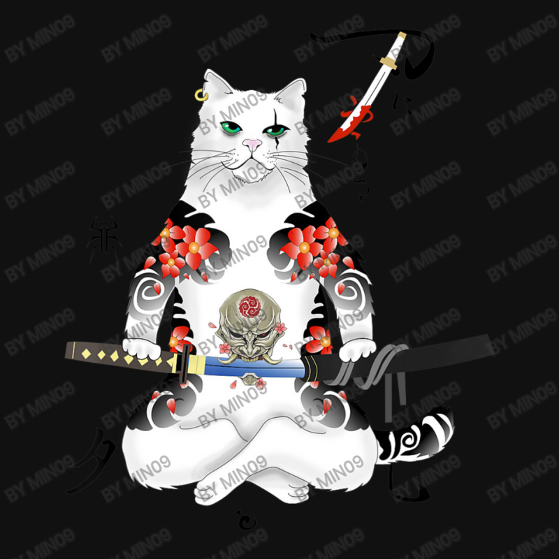 Japanese Samurai Cat Katana Ninja Yakuza Tattoo Baby Bibs by Min09 | Artistshot