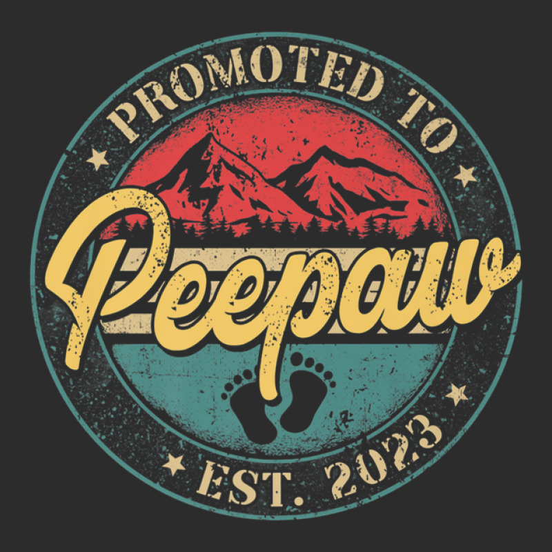 Mens Retro New Grandpa Promoted To Peepaw 2023 Baby Announcement Exclusive T-shirt | Artistshot