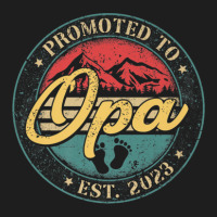 Mens Vintage New Grandpa Promoted To Opa 2023 Baby Announcement Classic T-shirt | Artistshot