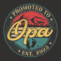 Mens Vintage New Grandpa Promoted To Opa 2023 Baby Announcement Champion Hoodie | Artistshot