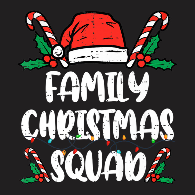 Vintage Family Christmas Squad 2022 Team Santa Squad Pajamas T-shirt | Artistshot