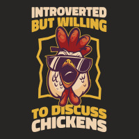 Introverted Chickens Funny Introvert Gift Ladies Fitted T-shirt | Artistshot