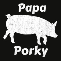 Trending Papa Porky Pig Daddy Father Hog Pork Scorecard Crop Tee | Artistshot