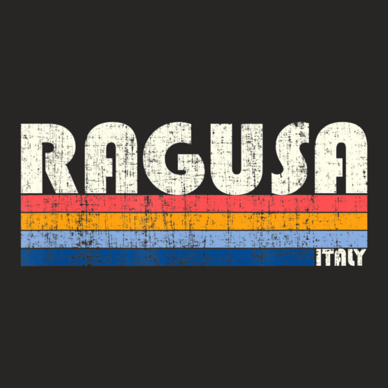 Retro Vintage 70s 80s Style Ragusa, Italy Ladies Fitted T-Shirt by hongquangd | Artistshot