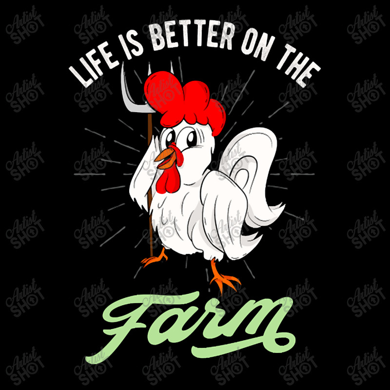 Chicken Life Is Better On The Farm Rooster Pocket T-shirt | Artistshot