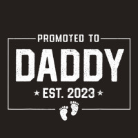 Promoted To Daddy Est. 2023 New Daddy Expect Baby Christmas Tank Top | Artistshot