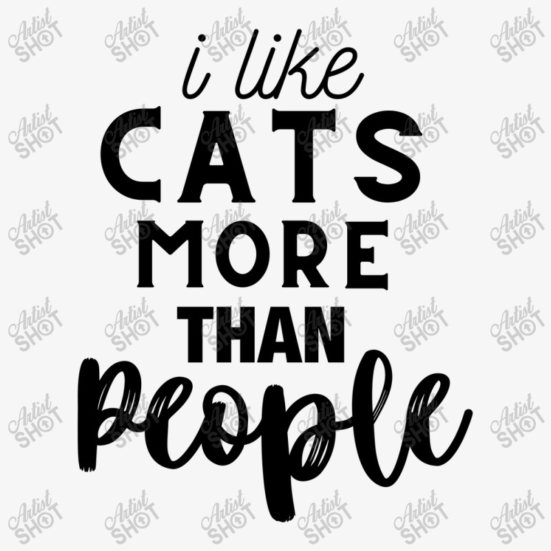 I Like Cats More Than People Ladies Fitted T-Shirt by NAE | Artistshot