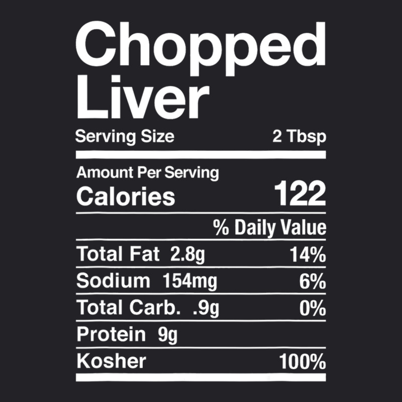 Chopped Liver Nutrition Facts Jewish Kosher Food Hanukkah Youth Tee | Artistshot