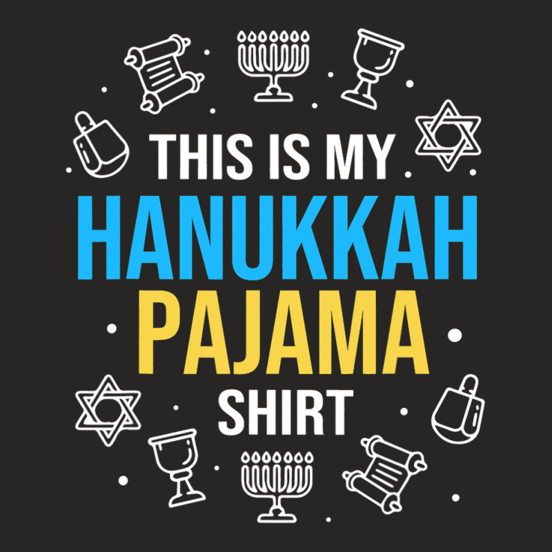 Chanukah Pajamas Family This Is My Hanukkah Pajama Ladies Fitted T-Shirt by HANANELArtist | Artistshot