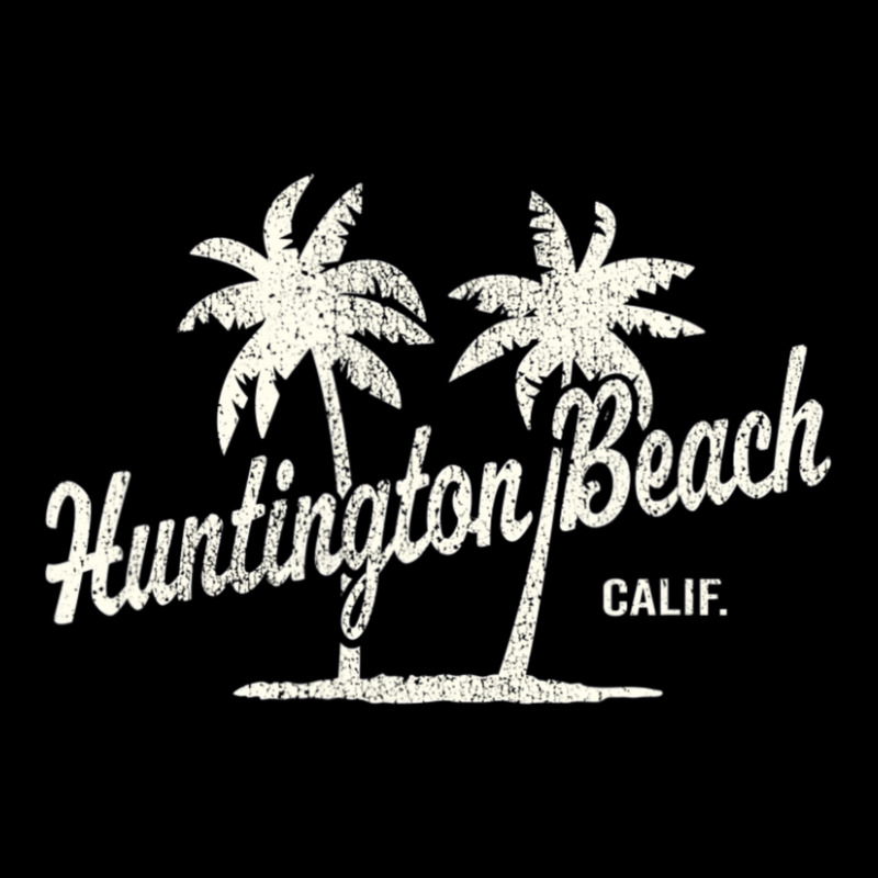 Huntington Beach California Vintage 70s Palm Trees Zipper Hoodie by michaelyounger19 | Artistshot