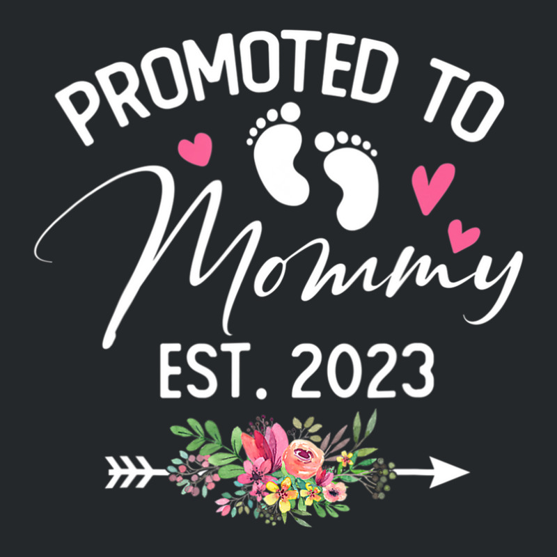 Promoted To Mommy Est 2023 Soon To Be Mom Flower Crewneck Sweatshirt | Artistshot