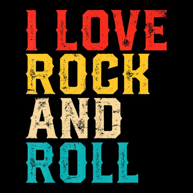 I Love Rock And Roll Distressed Rainbow 70s Retro Vintage Maternity Scoop Neck T-shirt by michaelyounger19 | Artistshot