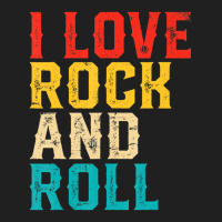 I Love Rock And Roll Distressed Rainbow 70s Retro Vintage Ladies Polo Shirt | Artistshot