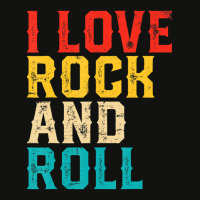 I Love Rock And Roll Distressed Rainbow 70s Retro Vintage Scorecard Crop Tee | Artistshot