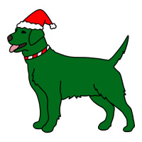 Green Christmas Dog Sticker | Artistshot