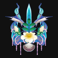 Mermaid Rose Pearls Sword Fish Octopus Seashell Trident Graphic T-shirt | Artistshot