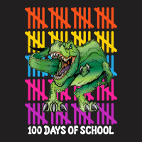 100 Days Of School T Rex For Dark T-shirt | Artistshot