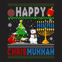 Ugly Happy Chrismukkah Merry Christmas Happy Hanukkah T-shirt | Artistshot