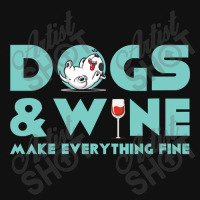 Dogs And Wine Make Everything Fine Graphic Youth T-shirt | Artistshot