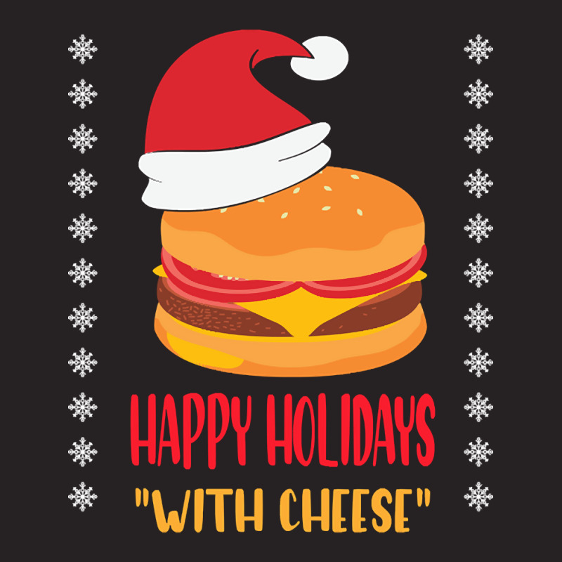 Happy Holidays With Cheese Shirt Christmas Cheeseburger Gift-uia3a Vintage Cap | Artistshot