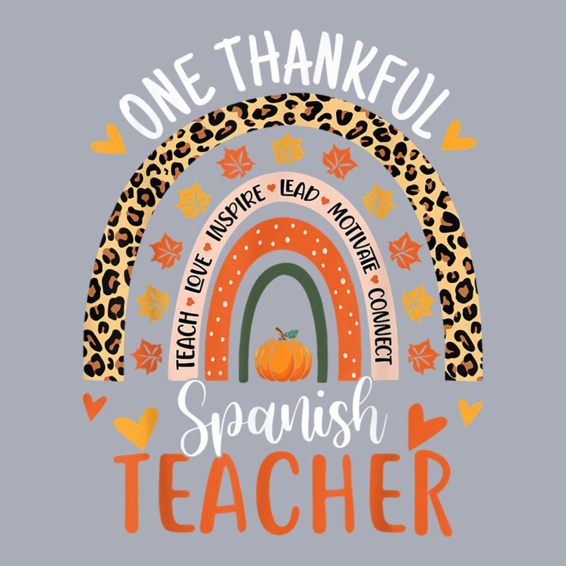 One Thankful Spanish Teacher Thanksgiving Bilingual Teacher Tank Dress by SamuelTABraun | Artistshot