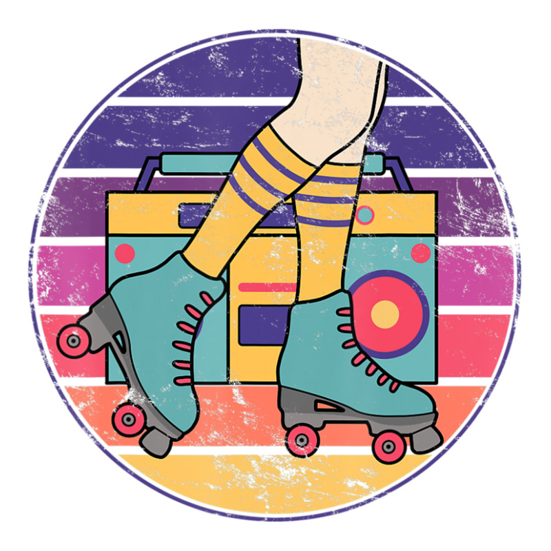 Roller Skate Retro 70s 80s Skater Girl Roller Disco Sticker | Artistshot