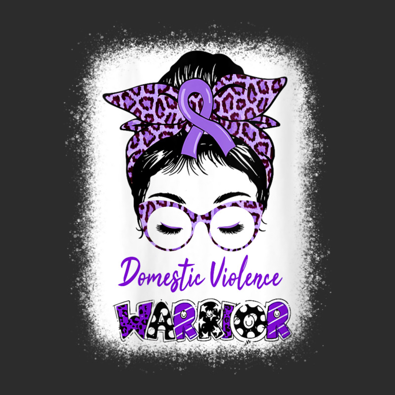 Womens Domestic Violence Awareness Warrior Purple Messy Bun V-neck Exclusive T-shirt | Artistshot