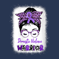 Womens Domestic Violence Awareness Warrior Purple Messy Bun V-neck Men Denim Jacket | Artistshot