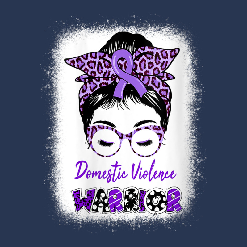 Womens Domestic Violence Awareness Warrior Purple Messy Bun V-neck Men Denim Jacket | Artistshot