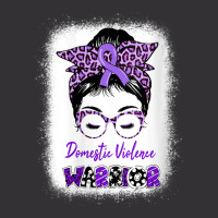 Womens Domestic Violence Awareness Warrior Purple Messy Bun V-neck Vintage Short | Artistshot