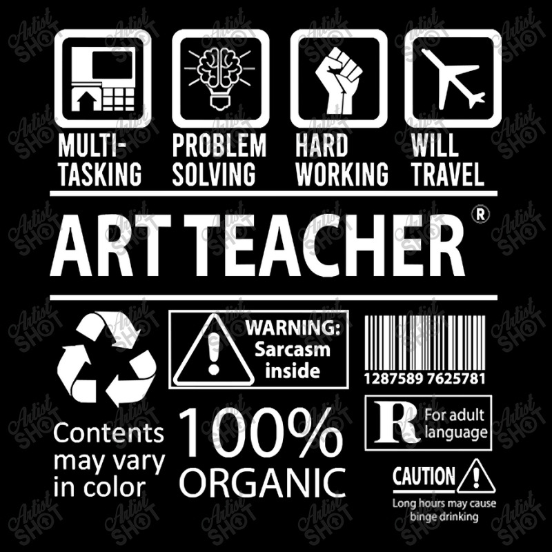 Art Teacher T Shirt - Multitasking Certified Job Gift Item Tee Men's 3/4 Sleeve Pajama Set by macklinsampson | Artistshot