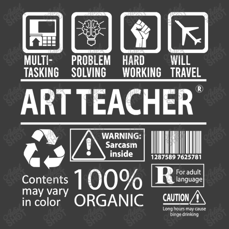 Art Teacher T Shirt - Multitasking Certified Job Gift Item Tee Men's Polo Shirt by macklinsampson | Artistshot