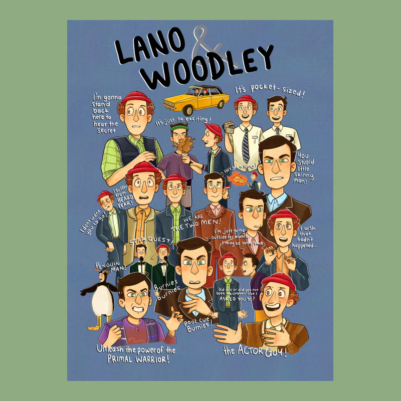 Lano And Woodley Compilation Blue Background Poster 70s Crew Socks | Artistshot