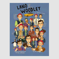 Lano And Woodley Compilation Blue Background Poster 70s Medium-length Apron | Artistshot