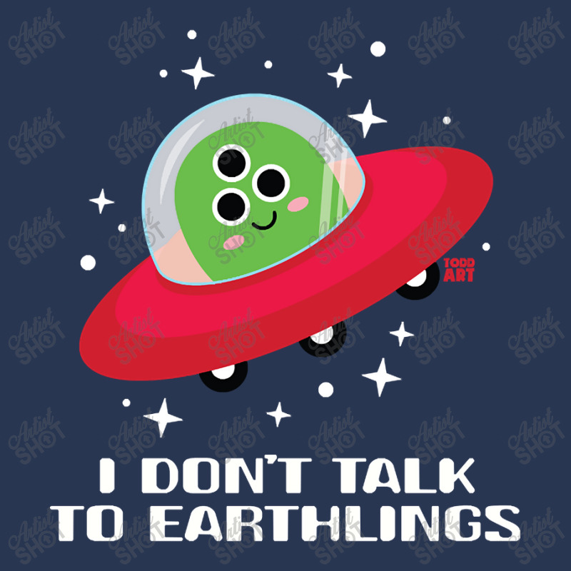 Dont Talk To Earthlings Ladies Denim Jacket by Rios Arevalo | Artistshot