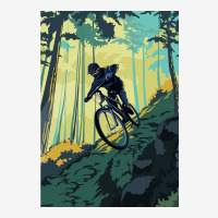 Retro Styled Mountain Bike Poster Art Skinny Tumbler | Artistshot