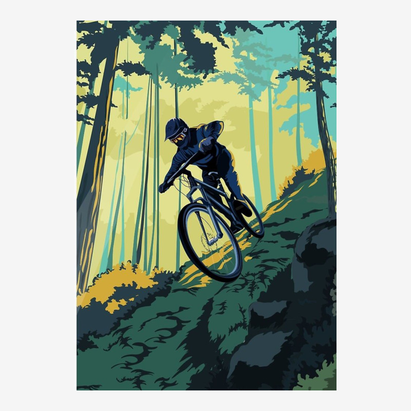 Retro Styled Mountain Bike Poster Art Skinny Tumbler | Artistshot