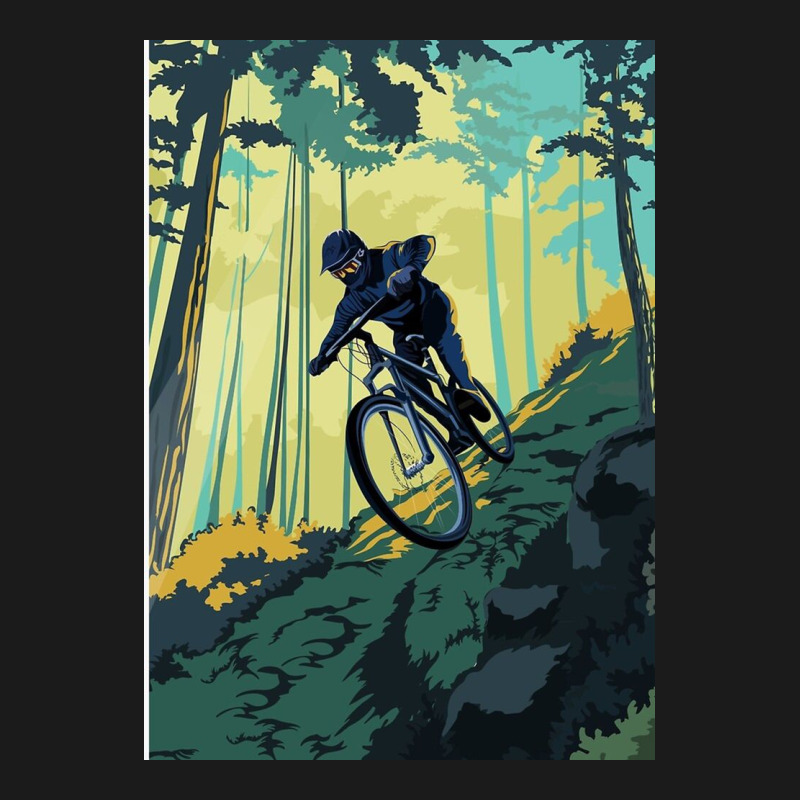 Retro Styled Mountain Bike Poster Art Full-length Apron | Artistshot