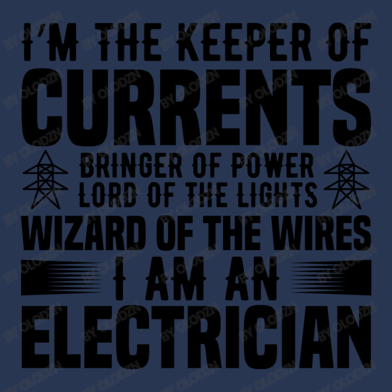 Funny Electrician I'm The Keeper Of Currents Bringer Of Powers Men Denim Jacket by Olodzn | Artistshot