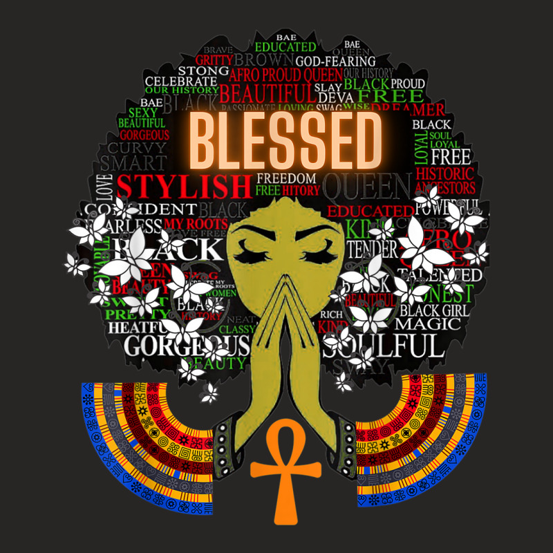 Blessed - The Lord Is My Strength And My Song African Ankh Ladies Fitted T-Shirt by SUSENLASS | Artistshot